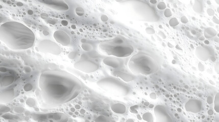 Poster - White soap foam bubbles texture