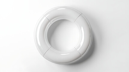 Poster - White swim ring mockup isolated, top view