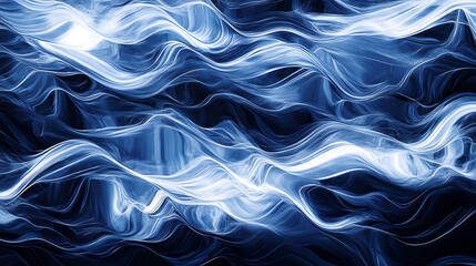 Leinwandbilder - Stage lights backdrop, dynamic pattern of moving lights, waves of color shifting across the stage, electric blue and white, kinetic energy, abstract futuristic background