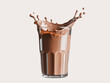 © Leonardo - Vaso de leche con chocolate aislado
