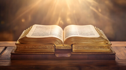 Poster - Open book with ark of the covenant
