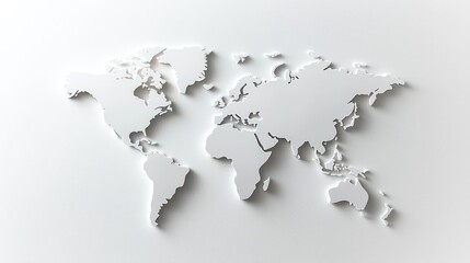 Poster - Simple US and Canada map on white, with clear borders and minimal labels for a clean look.