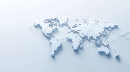 Poster - US map on white background with connecting lines, symbolizing a network linking major cities.