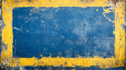 Poster - Summer grunge background with blue and yellow