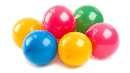 Aufkleber - Pink orange red blue and green balloons isolated on white