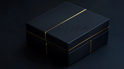 Poster - Premium black gift box with golden details for special occasions