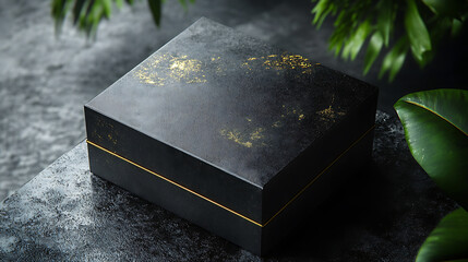 Poster - Premium black gift box with golden details for special occasions