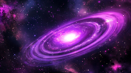 Poster - Purple futuristic galaxy design 3d illustration
