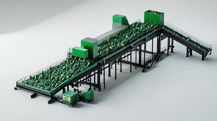 Aufkleber - Recycling plant conveyor system