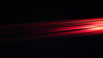 Poster - Red glowing light effect on black background, , abstract horizontal gradient line with lens flare