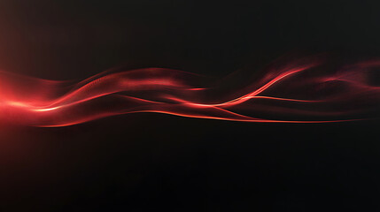 Fototapete - Red glowing light effect on black background, , abstract horizontal gradient line with lens flare
