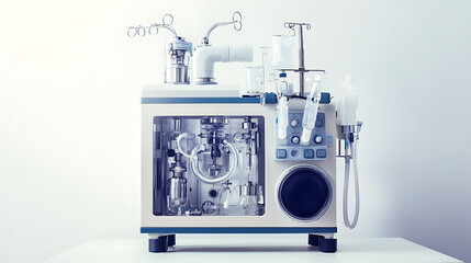 Poster - Isolated anesthesia machine on a white background