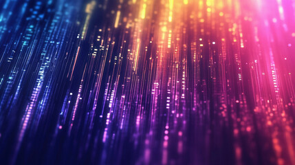 Poster - Colorful vibrant background with flowing lights in abstract design. Generative AI