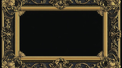 Leinwandbilder - Frames with realistic details, museum borders without gold, ornate antique golden frames