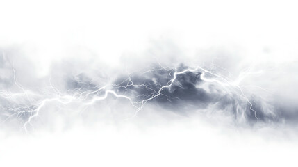 Aufkleber - Lightning thunder overlay effect, white background