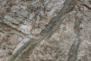 Wall Mural - Granitic Rocks / Leucocratic Plutonic Rocks ( grd ). intrusive / dikes. Angeles Crest Scenic Byway, Los Angeles County, California. San Gabriel Mountains.  Angeles National Forest