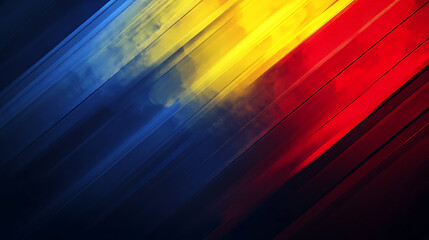 Aufkleber - Dark blue, red and yellow spectrum gradient background with blur effect