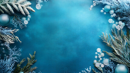 Aufkleber - Deep ocean blue background with seaweed and bubble accents for ocean-themed product displays