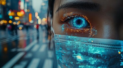 Poster - AI technology monitors social distancing in busy urban environments during the pandemic