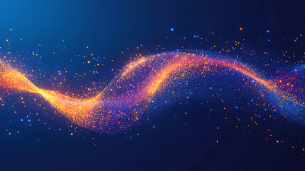 Leinwandbilder - Digital code flowing over a blue background, symbolizing data or cybersecurity, the concept of digital technology