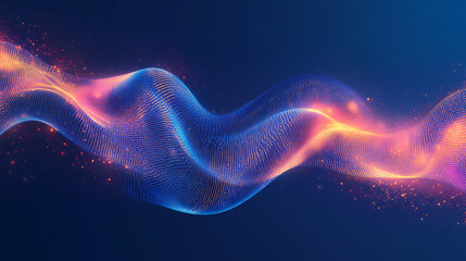 Leinwandbilder - Digital code flowing over a blue background, symbolizing data or cybersecurity, the concept of digital technology