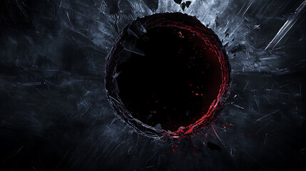 Poster - Black hole breaking through black wall