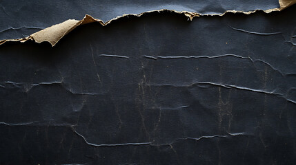 Poster - Black manila recycled kraft paper coarse grunge texture
