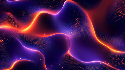 Aufkleber - Abstract digital background with glowing lines and dots forming a network, black backdrop with green highlights