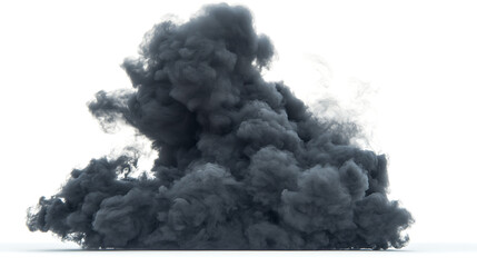 Aufkleber - Black smoke isolated on white
