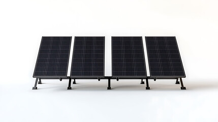 Aufkleber - Black solar panel mockup set