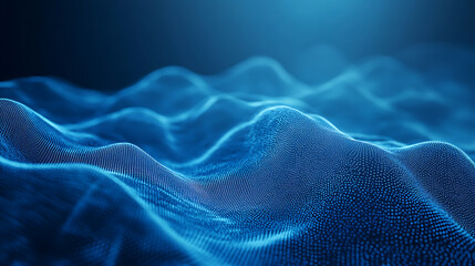 Aufkleber - Abstract financial chart with upward trend line graph on a blue technology background, concept of growth