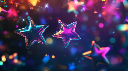 Poster - Edgy irregular sparkles and stars: a vibrant shapes bundle for posters, banners, and stickers