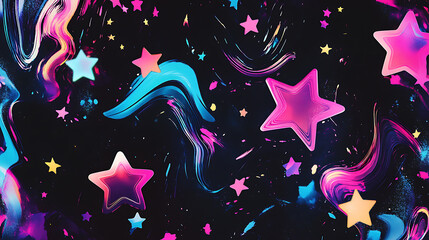 Poster - Edgy irregular sparkles and stars: a vibrant shapes bundle for posters, banners, and stickers