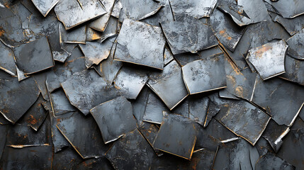 Poster - Abstract metal shards in high detail