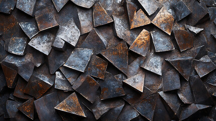 Poster - Abstract metal shards in high detail