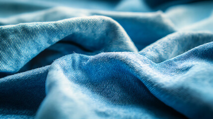 Poster - Blue denim texture, light jeans, blue cotton canvas fabric texture as background