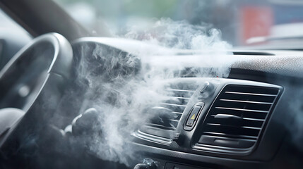 Aufkleber - Eliminate unpleasant odors in your car's air conditioning system with a dry fog or smoke treatment