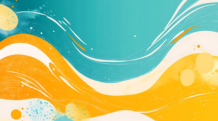 Poster - Abstract summer banner background with refreshing water waves