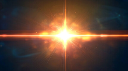 Aufkleber - Blur glow overlay, lens flare filter, bokeh sunlight glare leak, retro illumination effect, defocused orange blue white light abstract background