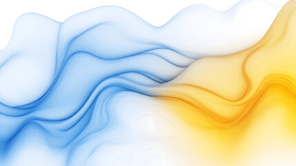 Poster - Abstract white, blue and yellow gradient background banner