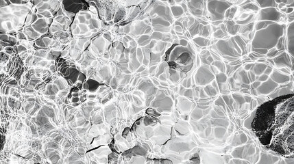 Aufkleber - Abstract white transparent water shadow surface texture