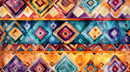 Poster - Bohemian patterns patterns watercoloe illustration