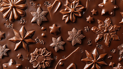 Aufkleber - Brown gingerbread texture, background for overlay