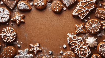 Aufkleber - Brown gingerbread texture, background for overlay
