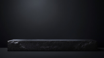 Aufkleber - An empty dark textured surface with a subtle light source, set against a black background, suitable for product display