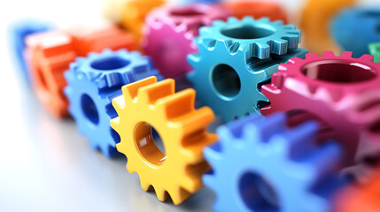 Fototapete - A business concept based on automation software technology and process systems