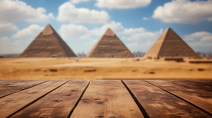 Poster - A close up of a rustic empty wooden table with blurred barbershop background