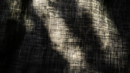 Poster - A small dark black pattern on silk fabric creating a textured background with a unique combination of lines colors and shadows perfect for a copy space image