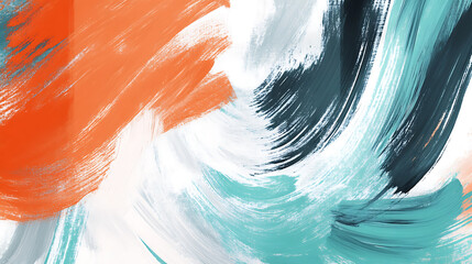 Poster - Skillfully layered brush strokes create an abstract modern art painting