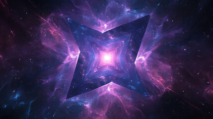 Leinwandbilder - Abstract background arrangement of purple blue cubes in space emphasizes geometric shape